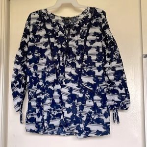 Light cotton cool comfortable blue and white shirt